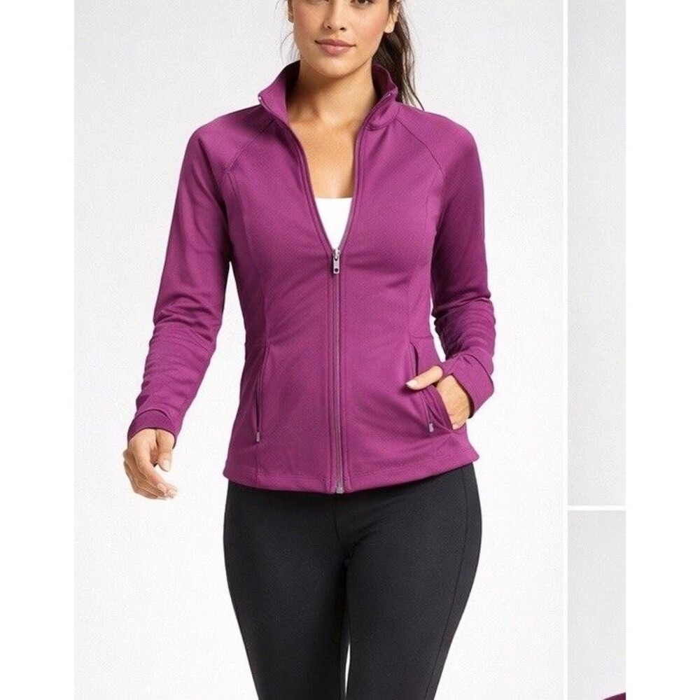 Athleta Salutation Jacket Powervita Soft, Black SIZE Medium